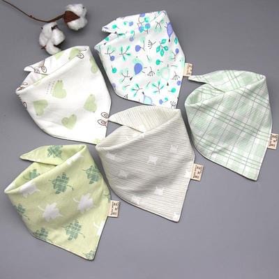 Proactive Baby Baby Clothing 3 5Pcs Adorable Baby Bibs Triangle Scarf Cotton