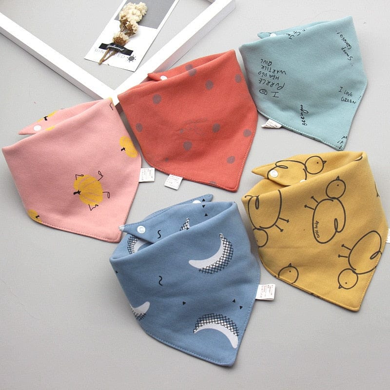 Proactive Baby Baby Clothing 5 5Pcs Adorable Baby Bibs Triangle Scarf Cotton