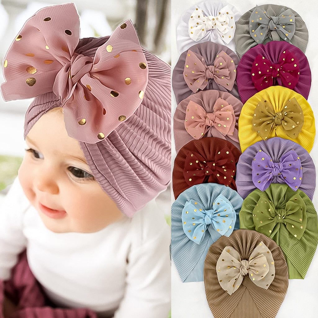 Proactive Baby Baby Headband Baby Cute Big Floral Dotted Elastic Headband for Baby Girl