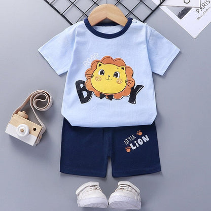 Proactive Baby CoolPrint Unique Summer Baby Boy T-Shirt & Pant Combination Clothes