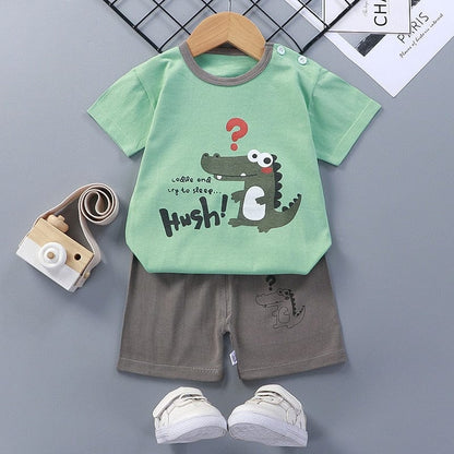 Proactive Baby CoolPrint Unique Summer Baby Boy T-Shirt & Pant Combination Clothes