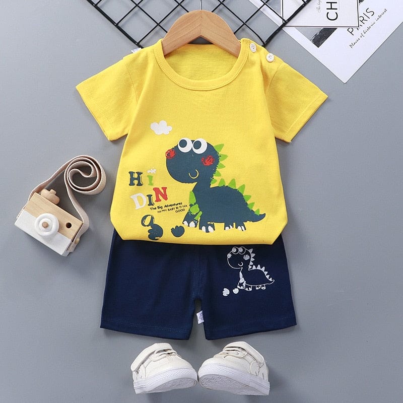 Proactive Baby CoolPrint Unique Summer Baby Boy T-Shirt & Pant Combination Clothes