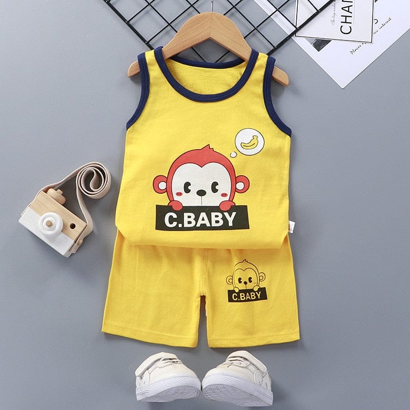 Proactive Baby CoolPrint Unique Summer Baby Boy T-Shirt & Pant Combination Clothes