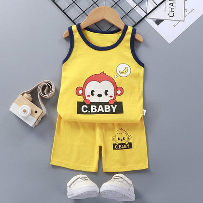 Proactive Baby CoolPrint Unique Summer Baby Boy T-Shirt & Pant Combination Clothes