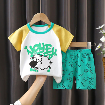 Proactive Baby Sheep / 2T CoolPrint Unique Summer Baby Boy T-Shirt & Pant Combination Clothes