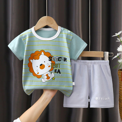 Proactive Baby Teddy / 2T CoolPrint Unique Summer Baby Boy T-Shirt & Pant Combination Clothes