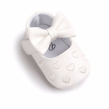 Proactive Baby Baby Footwear Leather Girl Baby Shoes-Bow Fringe, Soft Soled, Non-slip Footwear