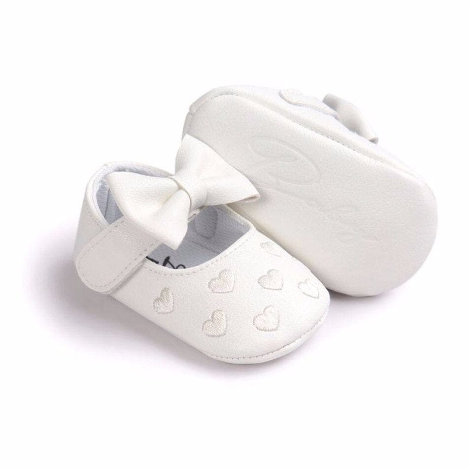 Proactive Baby Baby Footwear Leather Girl Baby Shoes-Bow Fringe, Soft Soled, Non-slip Footwear