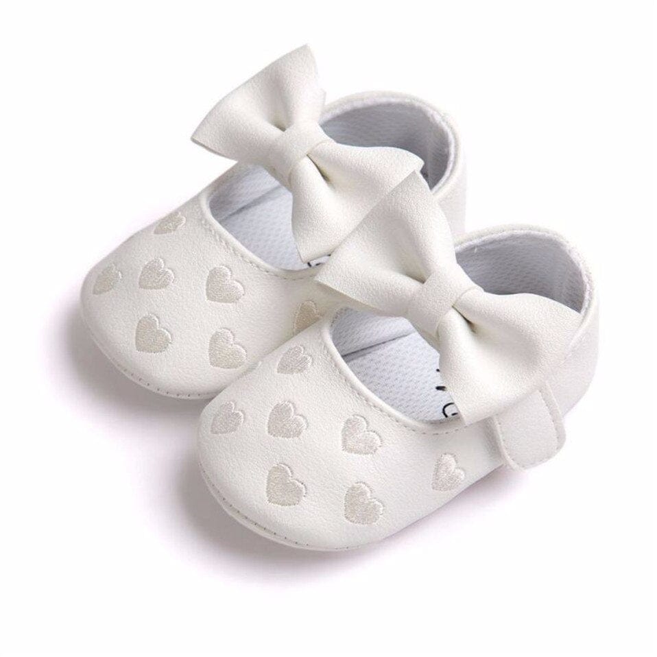 Proactive Baby Baby Footwear Leather Girl Baby Shoes-Bow Fringe, Soft Soled, Non-slip Footwear