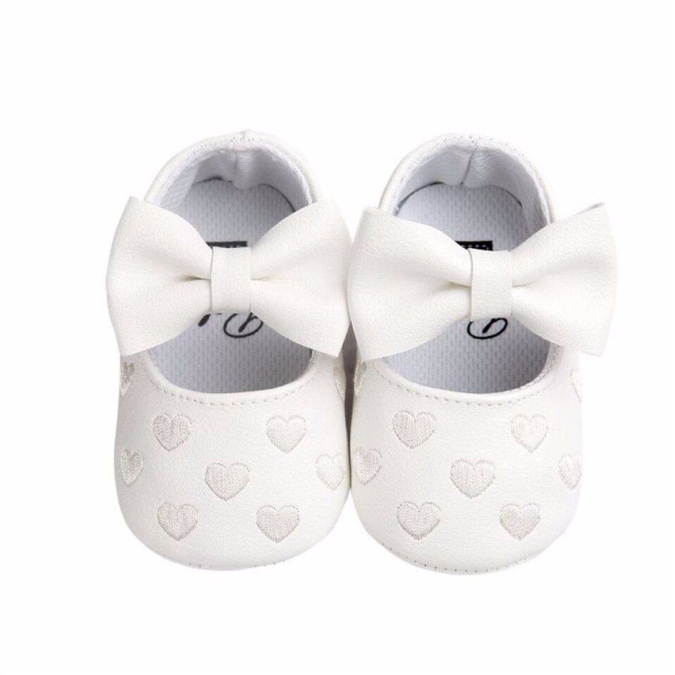 Proactive Baby Baby Footwear Leather Girl Baby Shoes-Bow Fringe, Soft Soled, Non-slip Footwear