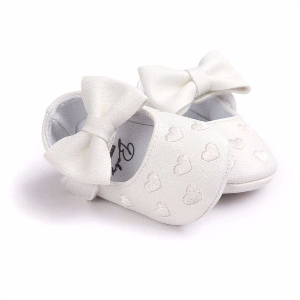 Proactive Baby Baby Footwear Leather Girl Baby Shoes-Bow Fringe, Soft Soled, Non-slip Footwear