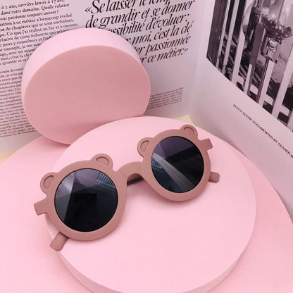 Proactive Baby Baby Sunglasses Brown Bear New Lovely Kids Round Street Baby Sunglasses