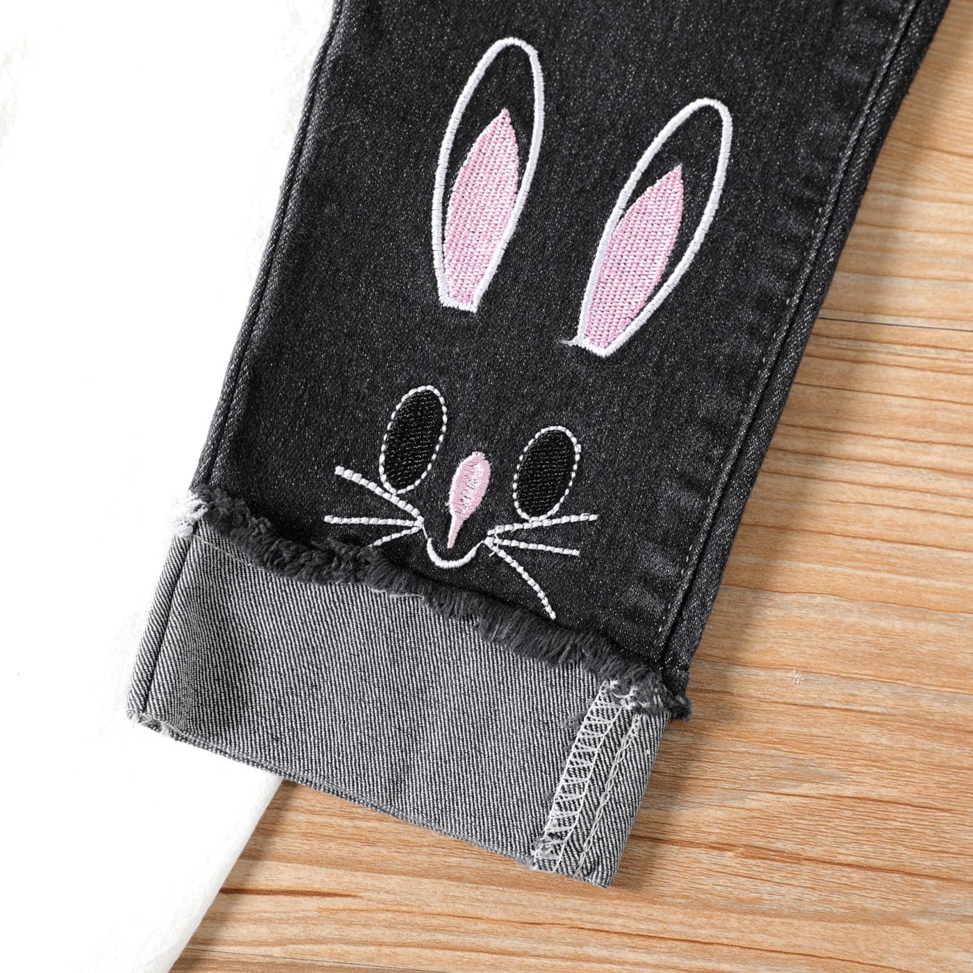 Proactive Baby PatPat Hot Sale Casual Jeans For Girl Cute Cat Design