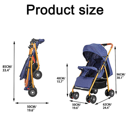 Proactive Baby 8 Wheels Baby Stroller Adjustable Carriage Stroller Anti Shock Foldable High Landscape Quality Stroller Baby Bassinet EU STOCK