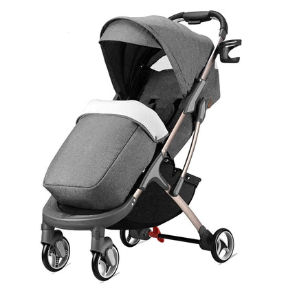 Proactive Baby Baby Carriage Stroller lightweight with foot muff,Hot Mom Compact portable Buggy ,Mini Travel Stroller,M19-Grey