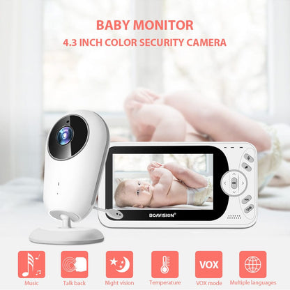 Proactive Baby BOAVISION Baby Monitor With Camera 4.3" High Resolution Display