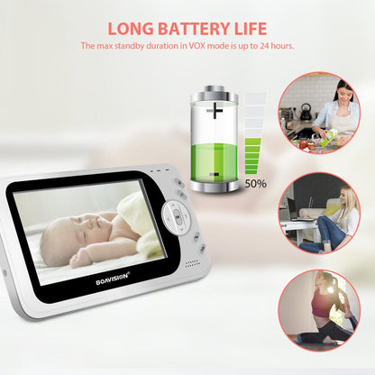 Proactive Baby BOAVISION Baby Monitor With Camera 4.3" High Resolution Display