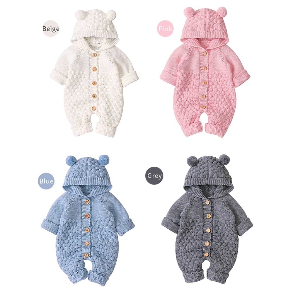 Proactive Baby Baby & Toddler Canrulo™ Winter Newborn Hooded Jumpsuit Romper Sweater