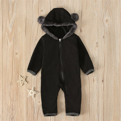 Proactive Baby Baby & Toddler Cuddle Club Cute Newborn Winter Warm Long Sleeve Zipper Winter Jumpsuit