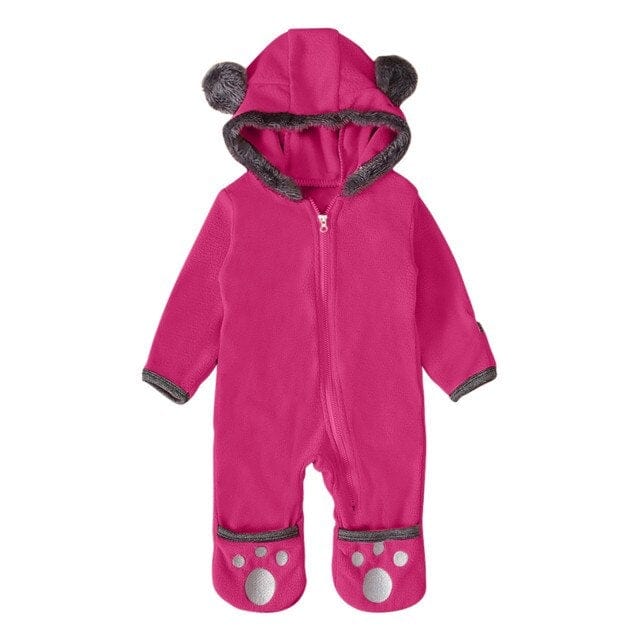 Proactive Baby Baby & Toddler Rose / 12-18 Months Cuddle Club Cute Newborn Winter Warm Long Sleeve Zipper Winter Jumpsuit