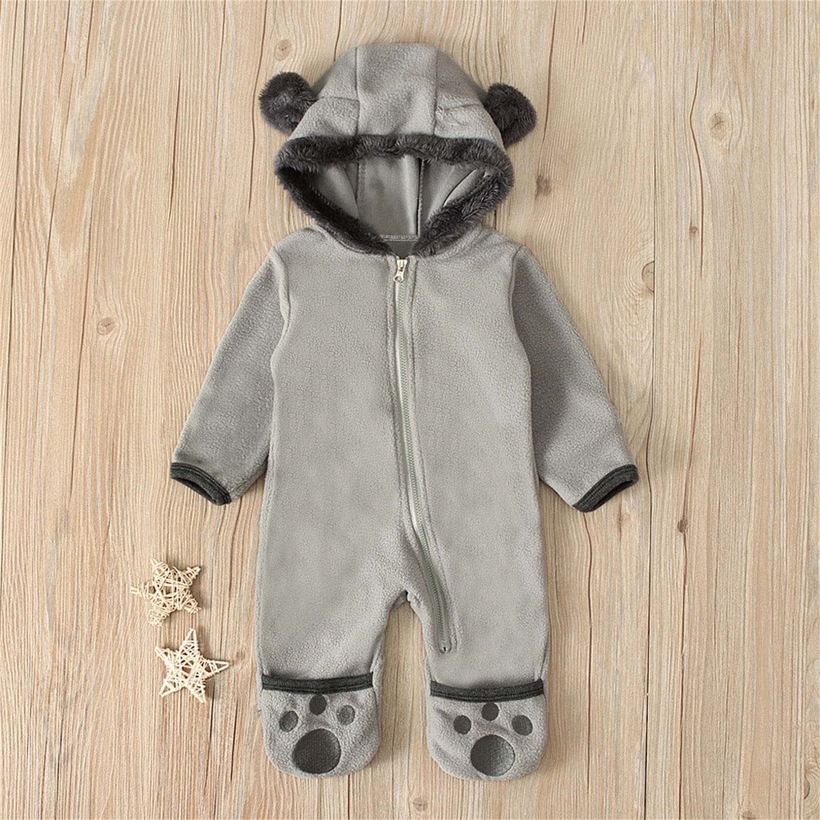 Proactive Baby Baby & Toddler Cuddle Club Newborn/Infant Winter Warm Long Sleeve Zipper Jumpsuit