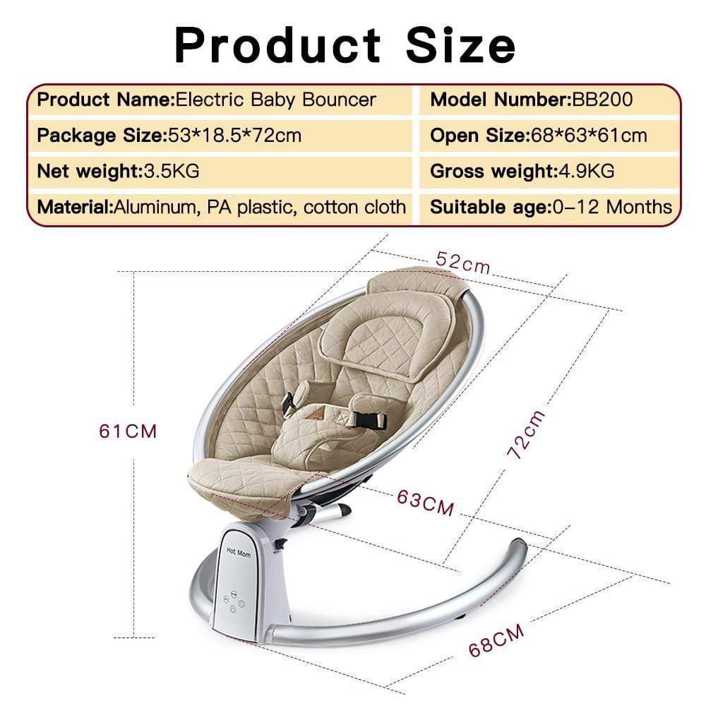 Proactive Baby Baby Swinging Chair HotMom™ Bluetooth Baby Rocker