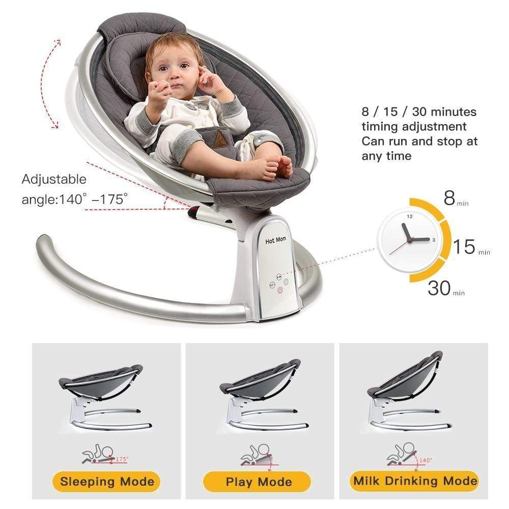 Proactive Baby Baby Swinging Chair HotMom™ Bluetooth Baby Rocker