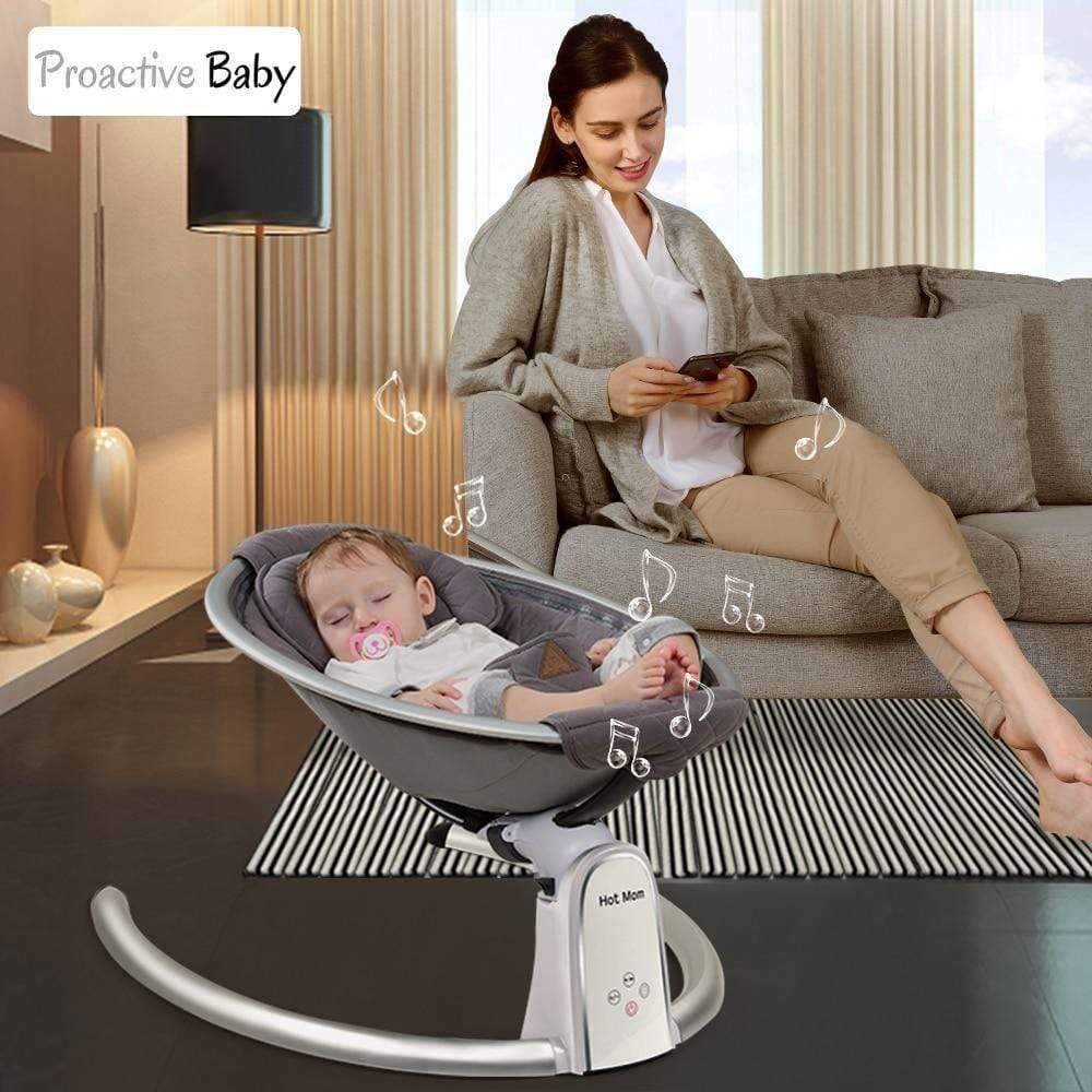 Proactive Baby Baby Swinging Chair HotMom™ Bluetooth Baby Rocker