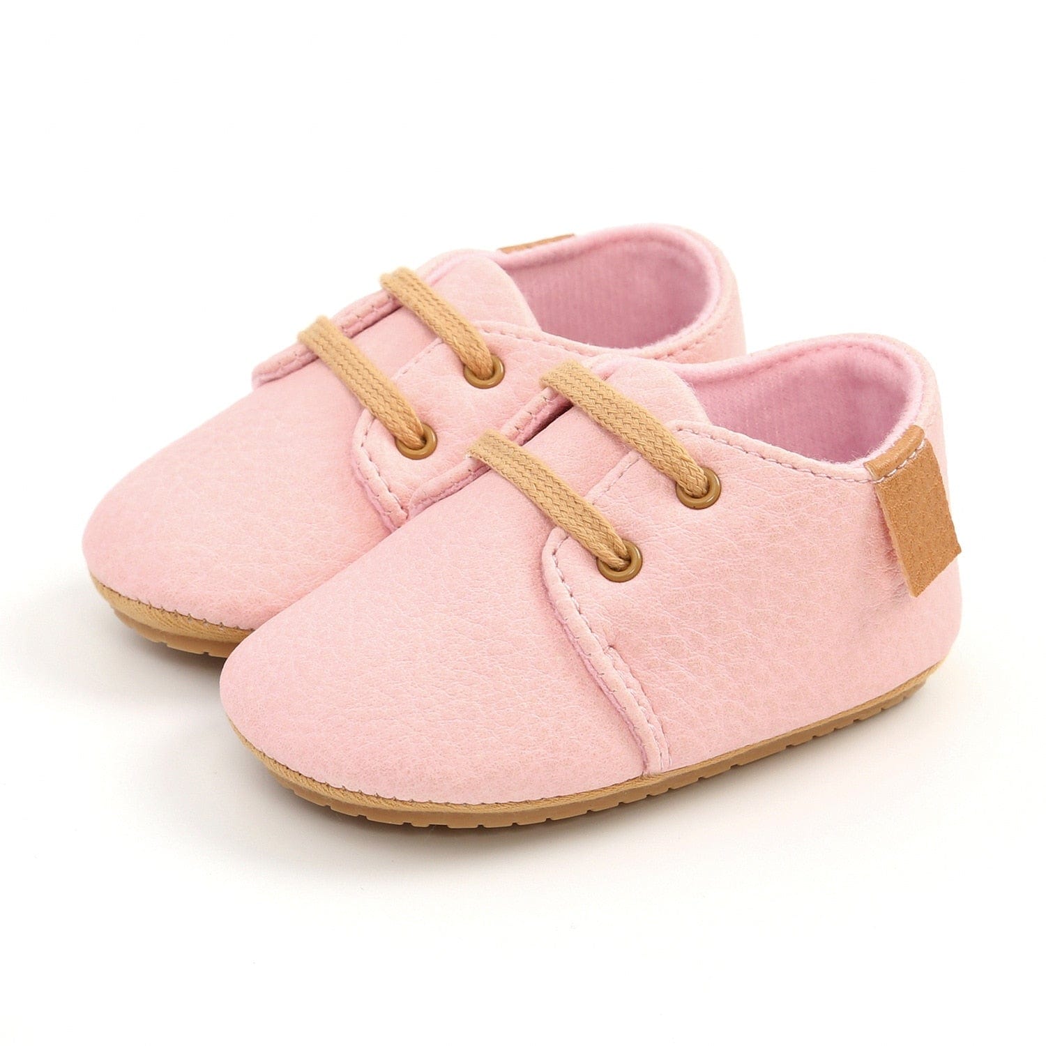 Proactive Baby Pink / 0-6 Months NewBaby Retro Leather Baby Shoes With Rubber Sole Best First Walkers For Newborn/Infant