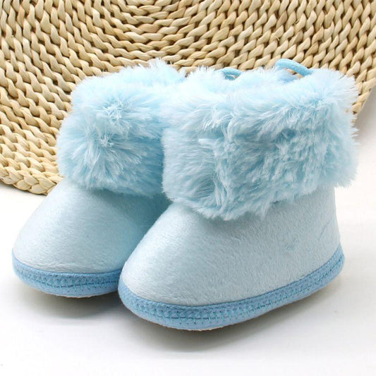 Proactive Baby Baby Footwear Light Blue / 0-6 Months ProFleece™ Baby Bootie- Infants Warm Fur Wool Baby Plush Boots