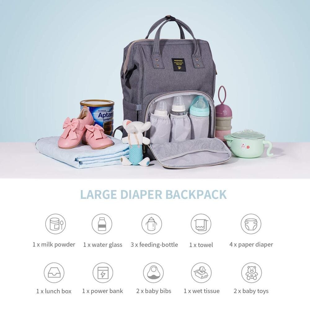 Proactive Baby Baby Diaper Bag ProSunveno Baby Diaper Backpack - Cute Prints