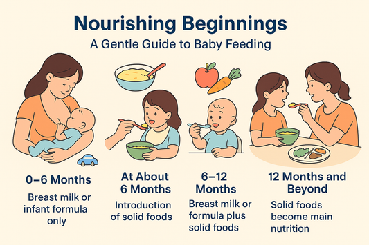 Nourishing Beginnings: A Gentle Guide to Baby Feeding from Birth to Six Months and Beyond