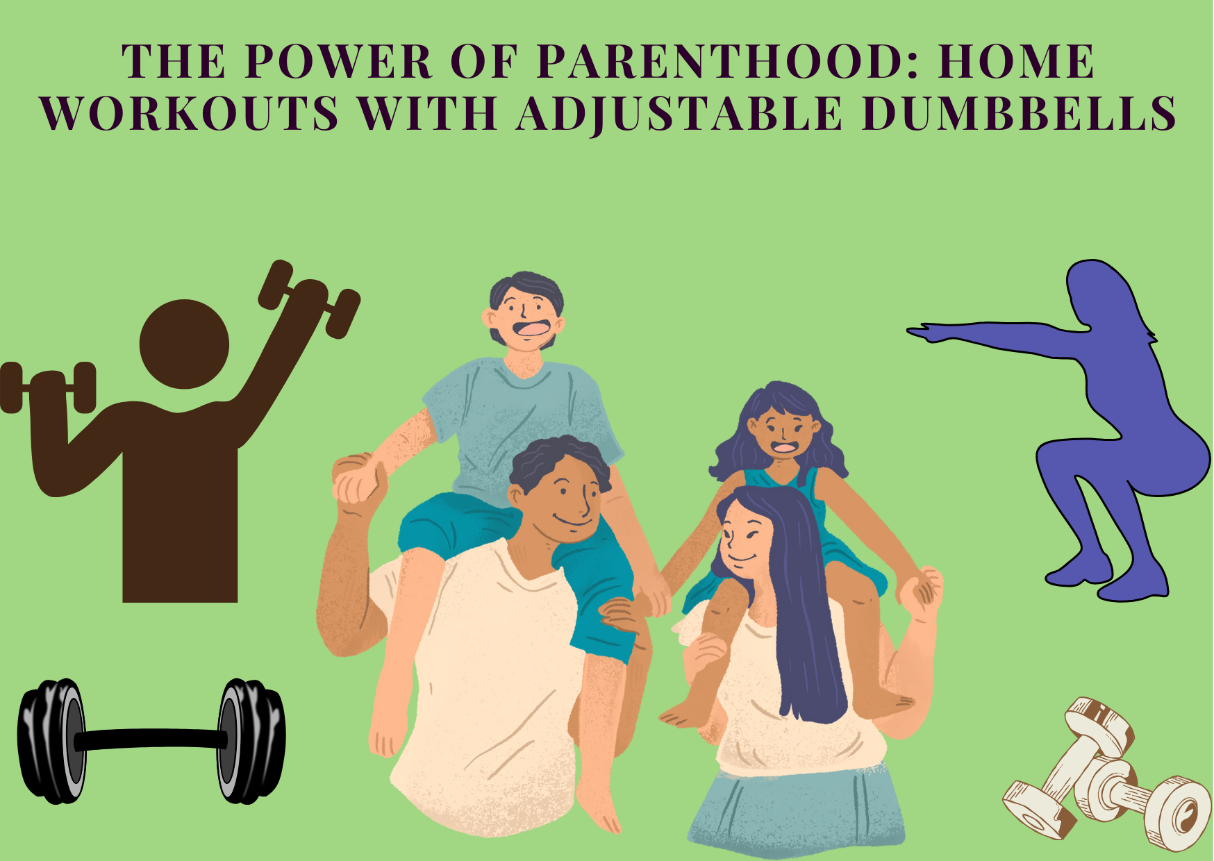 The Power of Parenthood: Home Workouts with Adjustable Dumbbells