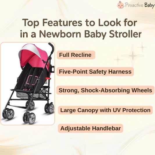 Top Features to Look for in a Newborn Baby Stroller - Proactive Baby