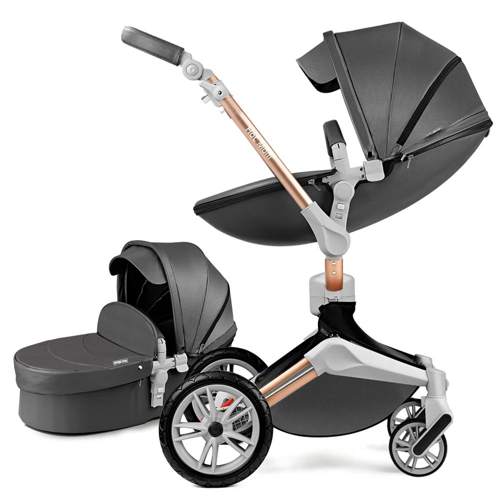 Hot Mom™ Luxurious 2 in 1 Baby Stroller with 360° Car Seat (Model F22)