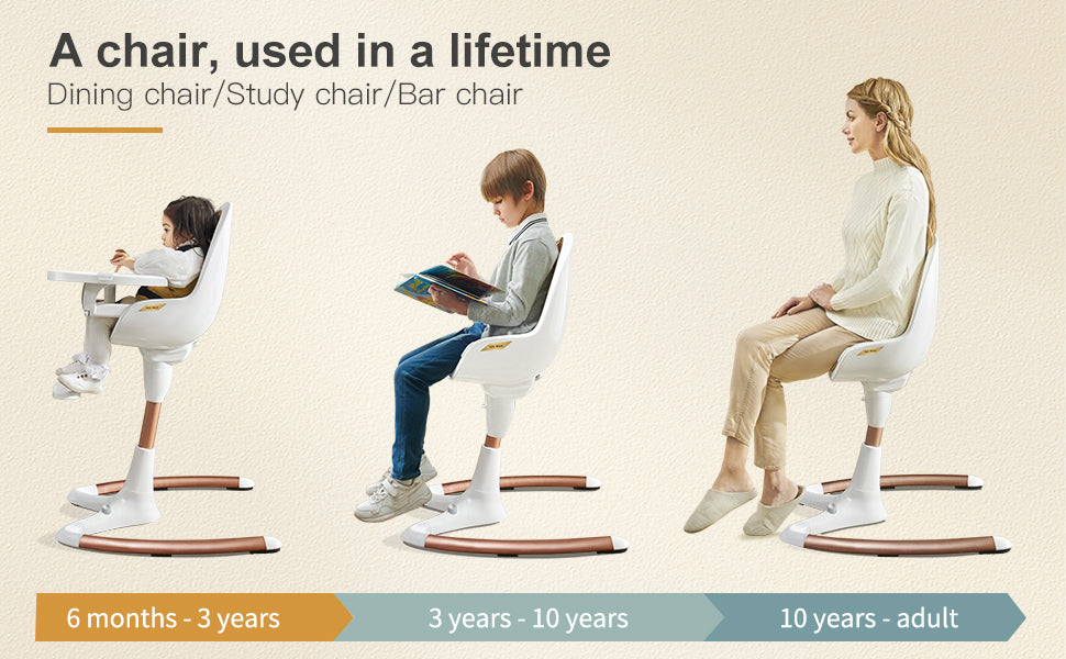 Hot-Mom™ Baby High Chair With Adjustable Seat Height