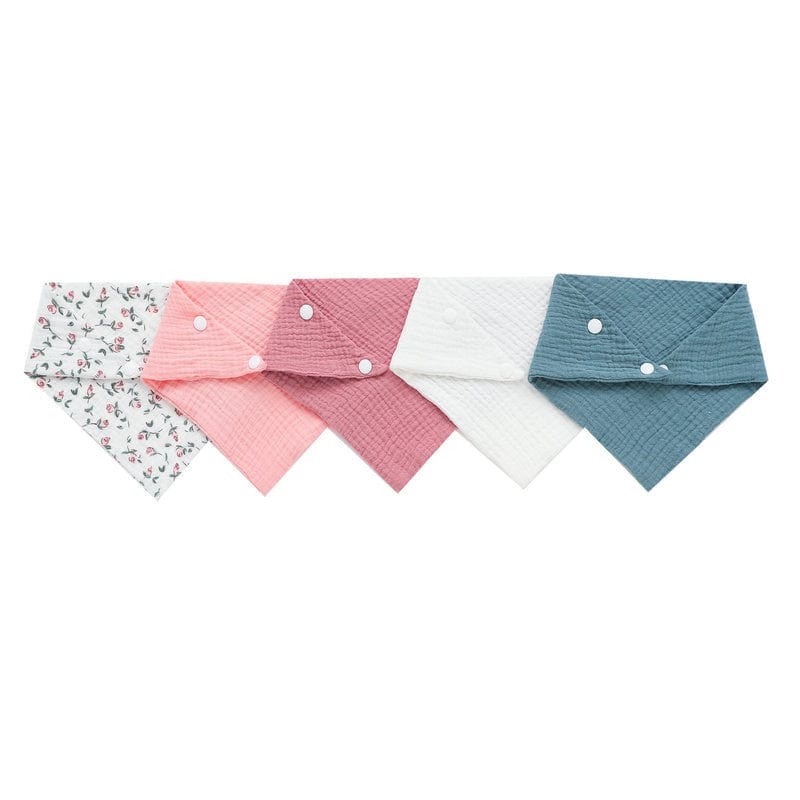 Proactive Baby style 03 5Pcs Baby Bibs Triangle Scarf Cotton Waterproof Towel