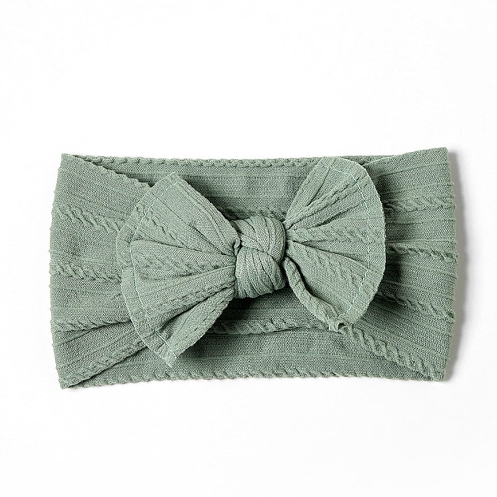 Mint green knitted headband