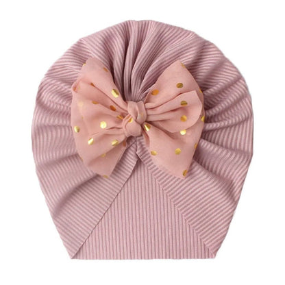 Baby Cute Big Floral Dotted Elastic Headband for Baby Girl
