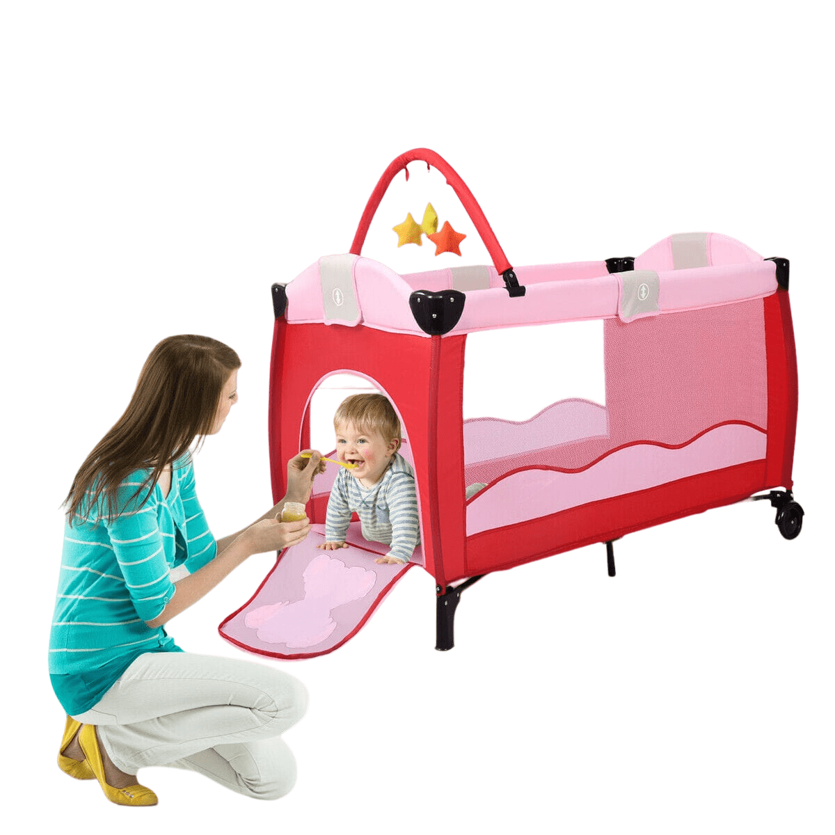 Proactive Baby Baby & Toddler Babyjoy™ Portable Baby Crib/ Bassinet With Playard