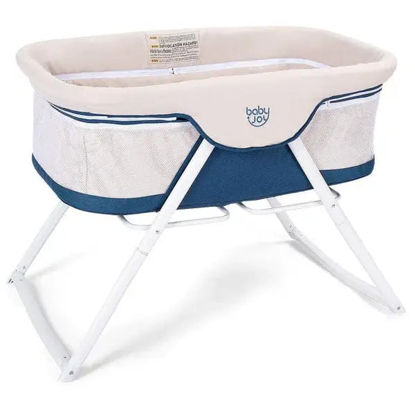 Baby Joy Rocking Bassinet - Lightweight Travel Bassinet For Baby