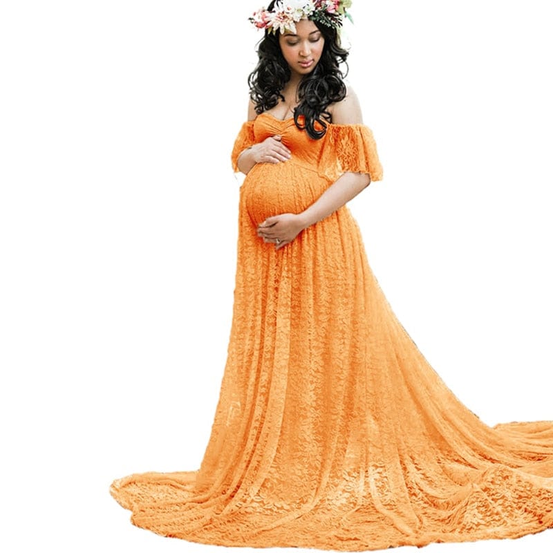 Proactive Baby Beautiful Maternity Dresses For Photo Shoot Pregnant Dress Lace Maxi Gown