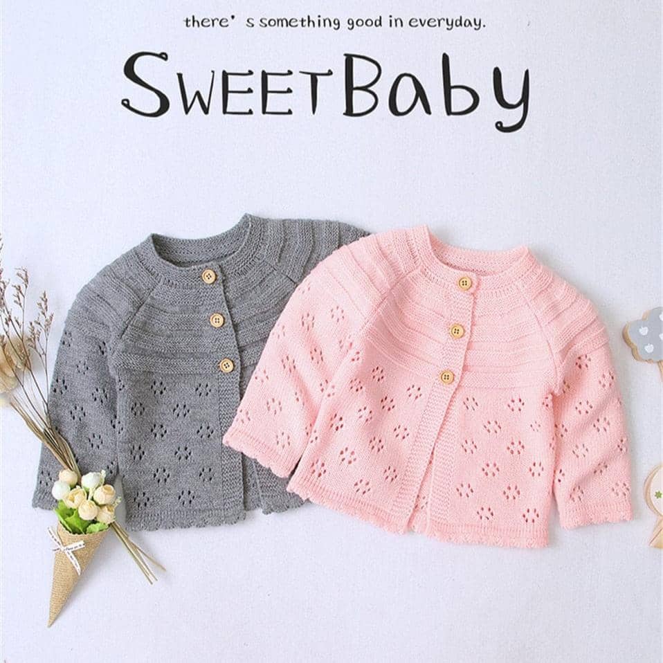 Sweet-Baby Winter Cute Baby Sweater I Knitting Loose Cardigan Kids Sweater I Long Sleeve Warm Sweater