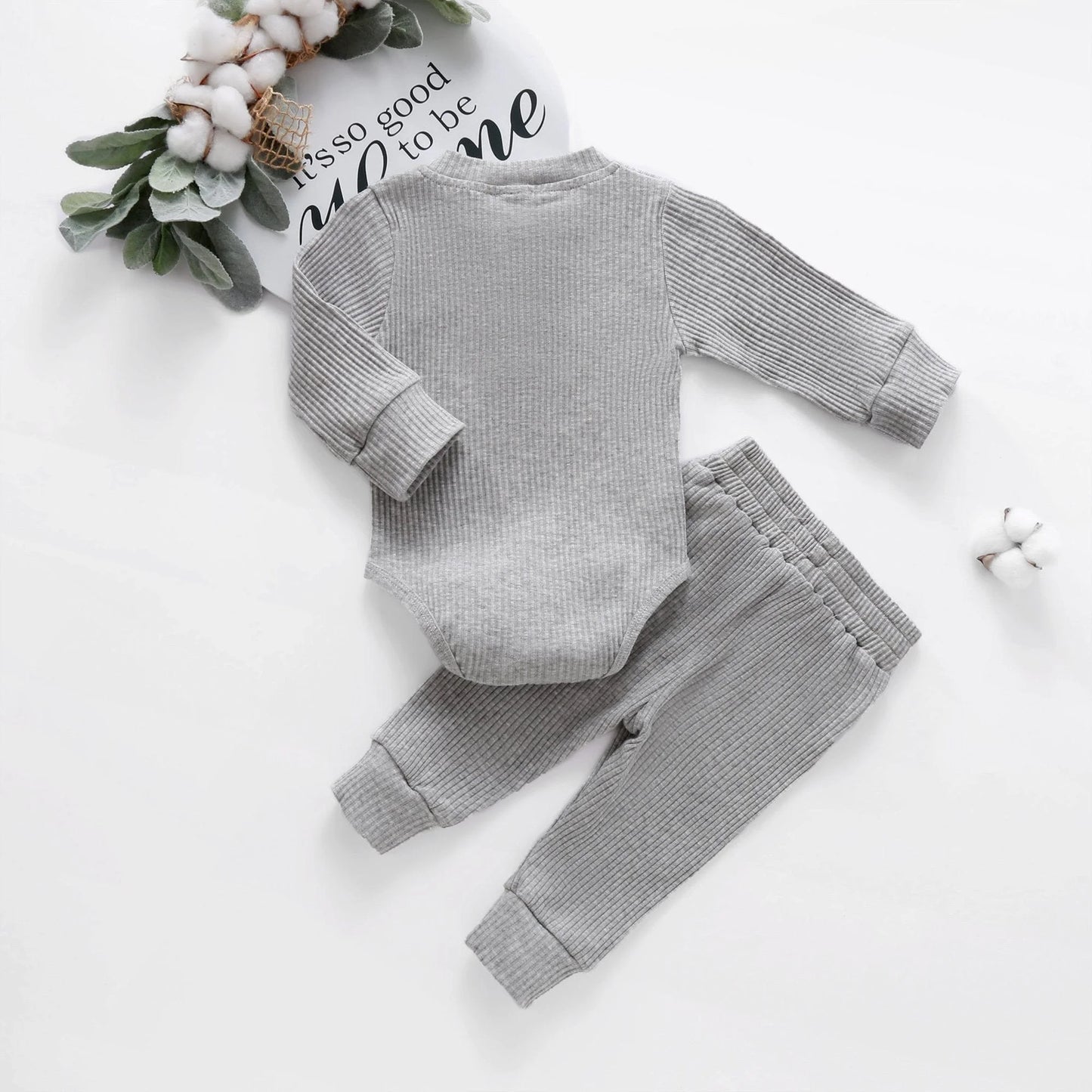 ComfyFit Infant or Newborn Baby Winter Onesie and Pajama Set