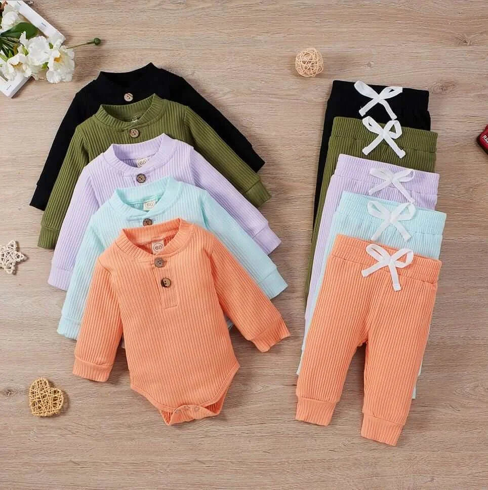 ComfyFit Infant or Newborn Baby Winter Onesie and Pajama Set