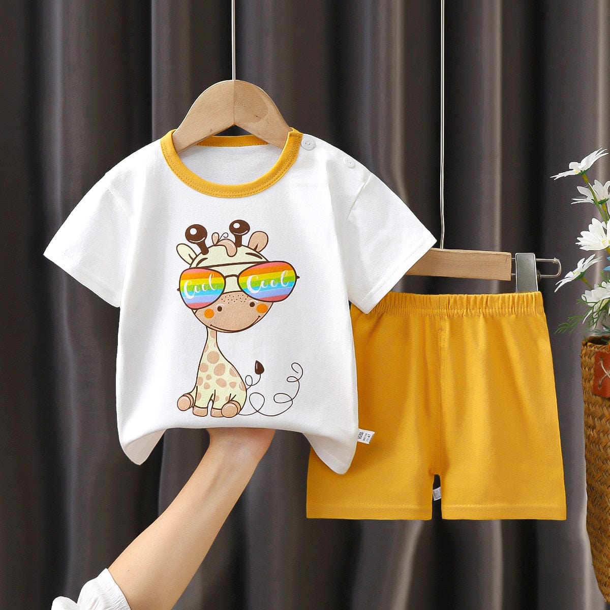 Proactive Baby Cool Giraffe / 2T CoolPrint Stylish Summer Baby Boy T-Shirt & Pant Combination