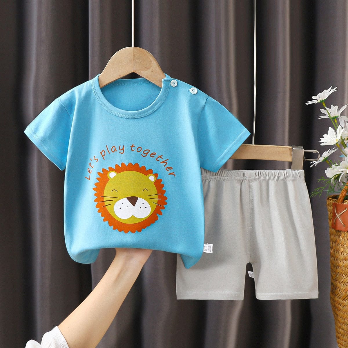 Proactive Baby Little Lion / 2T CoolPrint Stylish Summer Baby Boy T-Shirt & Pant Combination