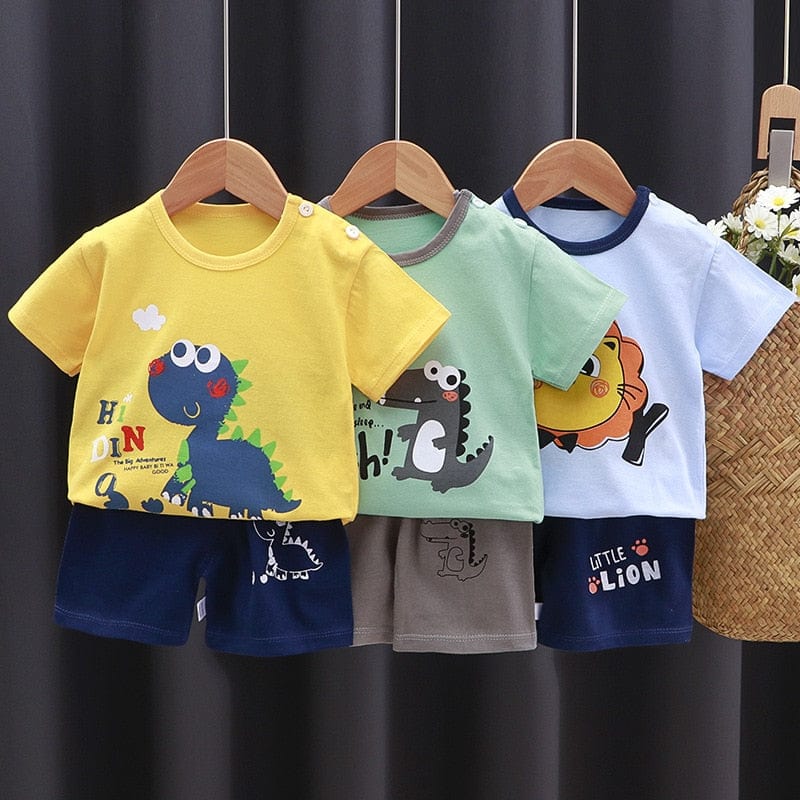 Proactive Baby CoolPrint Stylish Summer Baby Boy T-Shirt & Pant Combination