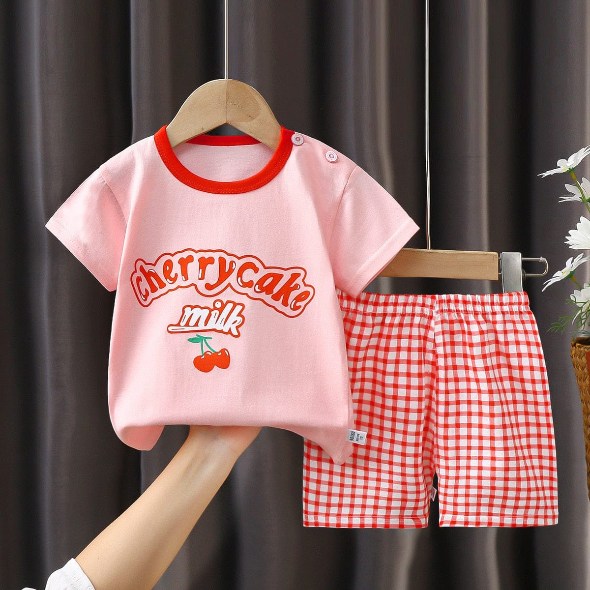Proactive Baby Cherry Cake / 9M CoolPrint Stylish Summer Baby Boy T-Shirt & Pant Combo