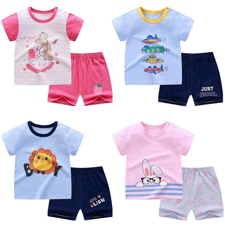 Proactive Baby CoolPrint Summer Baby Clothes 2 pcs T-Shirt & Pant With Quirky Prints